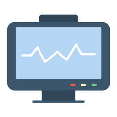 Heart Monitoring Flat Multicolor Icon