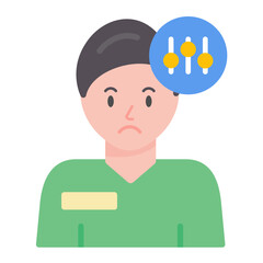 Self Control Flat Multicolor Icon