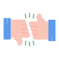Fototapeta premium Criticism Flat Multicolor Icon