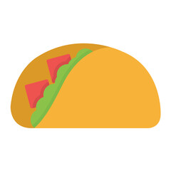 Tacos Flat Multicolor Icon