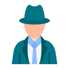 Detective Flat Multicolor Icon