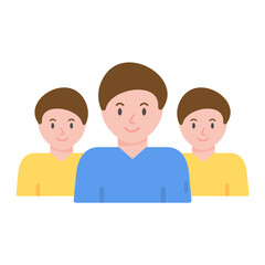 Fototapeta premium Staff Flat Multicolor Icon
