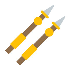 Spears Flat Multicolor Icon