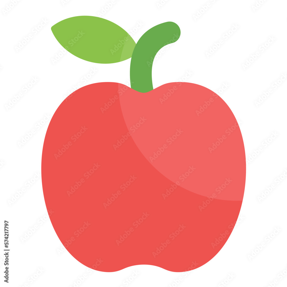 Wall mural Apple Flat Multicolor Icon