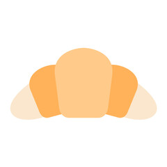 Croissant Flat Multicolor Icon