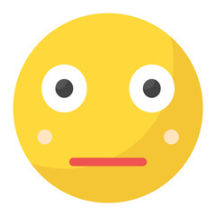 Neutral Face Flat Multicolor Icon