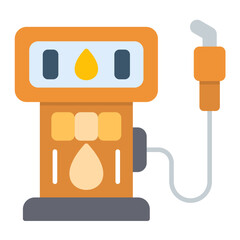 Fuel Station Flat Multicolor Icon