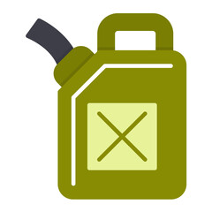 Jerrycan Flat Multicolor Icon