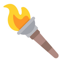 Olympic Torch Flat Multicolor Icon