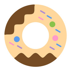 Donut Flat Multicolor Icon