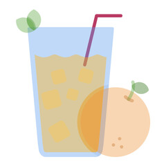 Orange Juice Flat Multicolor Icon