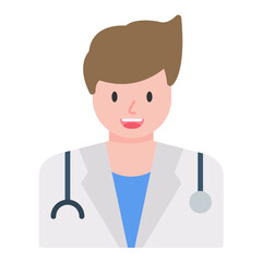 Doctor Flat Multicolor Icon