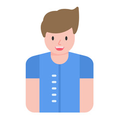 Male Patient Flat Multicolor Icon