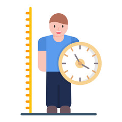 Body Mass Index Flat Multicolor Icon