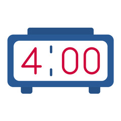 Digital Clock Flat Multicolor Icon