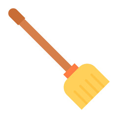 Broom Cleaning Flat Multicolor Icon