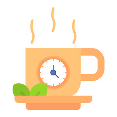 Tea Time Flat Multicolor Icon