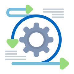 Agile Flat Multicolor Icon