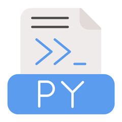 Python File Flat Multicolor Icon