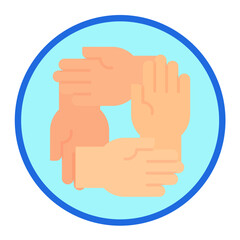 Teamwork Flat Multicolor Icon