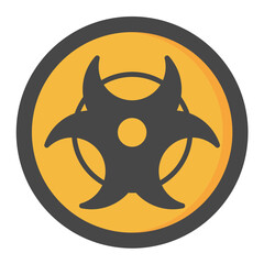 Biohazard Flat Multicolor Icon