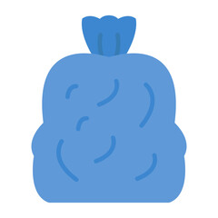 Garbage Bag Flat Multicolor Icon
