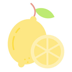 Lemon Flat Multicolor Icon