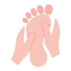 Foot Massage Flat Multicolor Icon