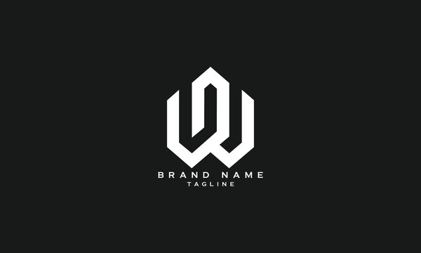 LNW, LNJ, MN, MO, Abstract initial monogram letter alphabet logo design