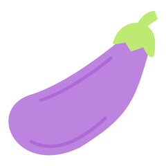 Eggplant Flat Multicolor Icon