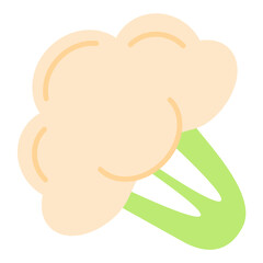 Cauliflower Flat Multicolor Icon