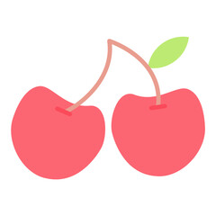 Cherry Flat Multicolor Icon
