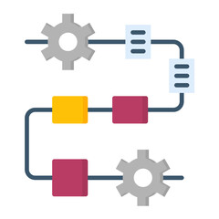Roadmap Flat Multicolor Icon