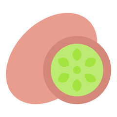 Fototapeta premium Kiwi Flat Multicolor Icon