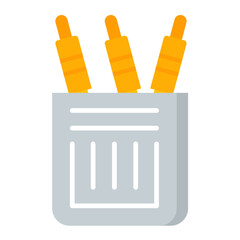 Pen Holder Flat Multicolor Icon