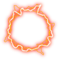 futuristic circle electric wave frame