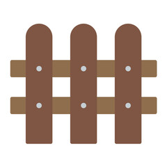 Fence Flat Multicolor Icon