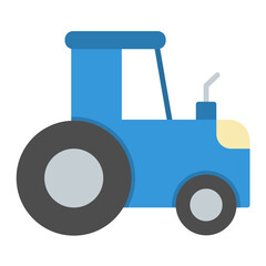 Tractor Flat Multicolor Icon