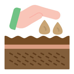 Seedling Flat Multicolor Icon