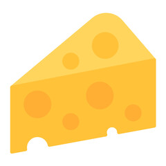 Cheese Flat Multicolor Icon