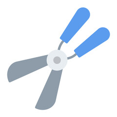 Farming Scissor Flat Multicolor Icon