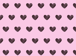 heart shape pattern with pink background