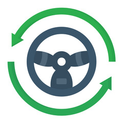 Autopilot Flat Multicolor Icon