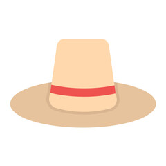 Farming Hat Flat Multicolor Icon