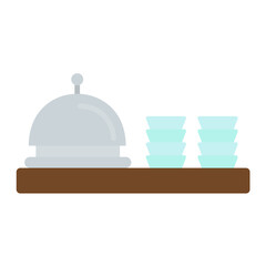 Fototapeta premium Chafing Dish Flat Multicolor Icon