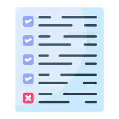 Shopping List Flat Multicolor Icon