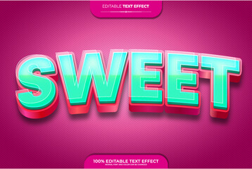 Sweet 3D editable text effect