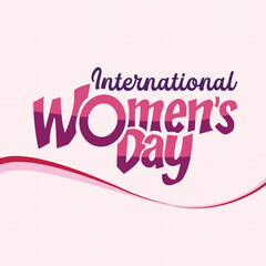 Happy women' day March 8, women, international women's day, girl power set of lovely vector illustrations. Modern design. Typography. Background for poster, t-shirt, banner, card, social media post.