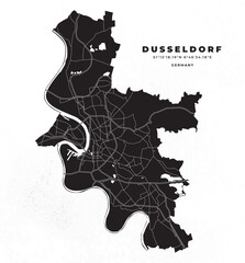 Düsseldorf map vector poster flyer