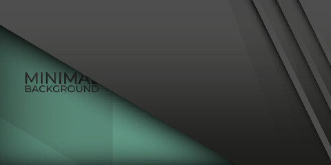 Obraz premium Abstract black wide horizontal banner background with arrows and angles, gray and turquoise lines element. Modern simple dark turquoise gradient arrows creative design. Futuristic technology concept